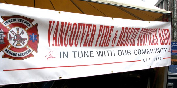 The Vancouver Fire and Rescue Services Band, official band for the City of Vancouver, performing for a special event in May, 2010.