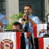 Trumpet and saxophone sections, Vancouver Fire and Rescue Services Band, at an official City of Vancouver event, May 2010.
